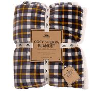 (Medium, Honeybee Check) Trespass Sherpa Fleece Blanket 200 x 140cm Vallon