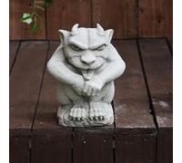 Medium Horned Stone Gargoyle Ornament