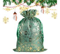 Medium Jute Sacks, Gold Foil Jute with Drawstring Party Accessories, Christmas Snack, for Birthday, Thanksgiving, Holiday, New Year, Children, Adults, Family, Friends, Wedding, Party, Christmas Eve