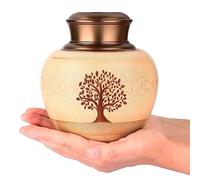 Medium Keepsake Urns for Human or Pet Ashes Made of Bamboo,Memorial Cremation Urns for Human Ashes Adult Female Male,Decorative Urns Ash Container with Tree of Life Pattern,Hold Up to 90 Cubic Inch