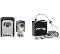 Medium Key Safe with Retractable Tether, Wall Mount for Outdoors