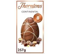 Medium - Large Easter Chocolate Eggs Variety For Easter Best gift 2026 (Thorntons Continental Milk Chocolate Easter Egg 257G)