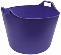 Medium/Large/Extra Large Purple Robust Flexi Tubs Multipurpose Flexible Rubber Storage Container Buckets Garden Trugs Laundry Basket Polyethylene Flex Tub For Home Gardening Toys (1, 75 Litre)