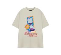 Vanilla Underground Marvel Womens Beige Miss Minutes Short Sleeved T-Shirt (Medium)