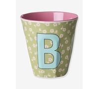 Medium melamine cup with LETTER B flowers RICE, 250 ml multicoloured