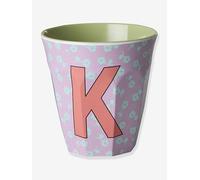 Medium melamine cup with LETTER K flowers RICE, 250 ml multicoloured