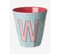Medium melamine cup with LETTER W flowers RICE, 250 ml multicoloured
