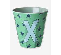 Medium melamine cup with LETTER X RICE stars, 250 ml multicoloured