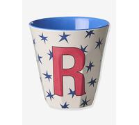 Medium melamine cup with R LETTER stars RICE, 250 ml multicoloured