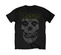(Medium) Men's The Misfits Classic Distressed Logo Black T-Shirt
