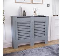 (Medium) Milton Radiator Cover Cabinet Vents Dark Grey