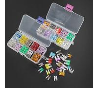 Medium Mini Auto Car Fuses 2A/3A/5A/7.5A/10A/15A/20A/25A/30A/35A Amp with Storage Case Assortment Blade Fuse Set Kit Fuse Protected circuits (Color : Standard 80 Pcs)