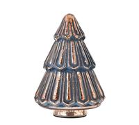 Medium Navy Crackle Glass LED Christmas Tree