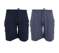 (MEDIUM, Navy/Denim Blue) Tom Franks Jersey Lounge Shorts (2 Pack)