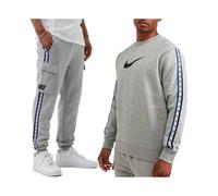 (Medium) Nike Air Mens Repeat Tracksuit Grey Set