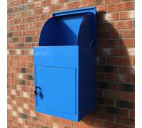 MonsterShop Red Parcel Post Box Lockable Wall Mounted Secure Large Outdoor Letter Smart Mail Drop Box Weatherproof Galvanised Steel