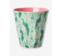 Medium PEACOCK POWER RICE melamine cup, 250 ml mint green