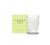 Medium Peppermint Grove Coconut, Grapefruit & Lime Candle in Ornamental Custom Glass Jar