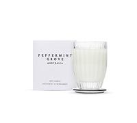 Medium Peppermint Grove Patchouli and Bergamot Candle in Ornamental Custom Glass Jar