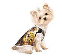 Medium Pet Breathable Sleeveless Cute Koala Plant Print T-Shirt - Small Medium Cats & Dogs, Chihuahua, Yorkie, Dachshund