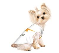 Medium Pet Breathable Sleeveless Flag of Cyprus Print T-Shirt - Lightweight Dog & Cat Outfit - Stretchy Tank Top
