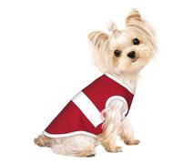 Medium Pet Breathable Sleeveless Flag of Latvia Print T-Shirt - Lightweight Dog & Cat Outfit - Stretchy Tank Top