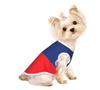 Medium Pet Breathable Sleeveless Flag of Liechtenstein Print T-Shirt - Small Medium Cats & Dogs, Chihuahua, Yorkie, Dachshund