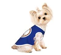 Medium Pet Breathable Sleeveless Flag of Virginia Print T-Shirt - Lightweight Dog & Cat Outfit - Stretchy Tank Top