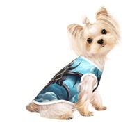 Medium Pet Breathable Sleeveless Flying Dragon Print T-Shirt - Lightweight Dog & Cat Outfit - Stretchy Tank Top