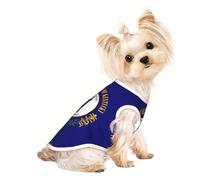 Medium Pet Breathable Sleeveless Kentucky State Flag Print T-Shirt - Lightweight Dog & Cat Outfit - Stretchy Tank Top