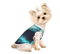 Medium Pet Breathable Sleeveless Science Fiction Stars Print T-Shirt - Lightweight Dog & Cat Outfit - Stretchy Tank Top