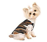 Medium Pet Breathable Sleeveless T-Shirt - Soft Abstract Marble Stone Print Stretchy Vest, Fits Small to Medium Pets