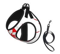 Medium Pet Leash Vest & Dog Eight-Way Rotation Print Harness Set – Soft, Light, Breathable Mesh for Small Dogs & Cats