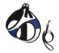 Medium Pet Leash Vest & Dog Finnish Flag Print Harness Set â€“ Soft, Light, Breathable Mesh for Small Dogs & Cats