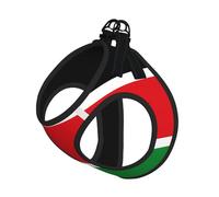 Medium Pet Leash Vest & Dog Flag of South Sudan Print Harness Set â€“ Soft, Light, Breathable Mesh for Small Dogs & Cats