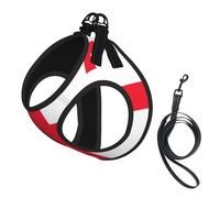 Medium Pet Leash Vest Dog Harness - Small Sized, Flag of Georgia Print Adjustable for Cats and Dogs, Perfect for Outdoor Walking