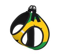 Medium Pet Leash Vest Dog Harness - Small Sized, Flag of Sao Tome and Principe Print Adjustable for Cats and Dogs, Perfect for Outdoor Walking