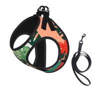 Medium Pet Leash Vest Dog Harness - Small Sized, Indoor Potted Green Plants Print Adjustable for Cats and Dogs, Perfect for Outdoor Walking