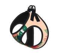 Medium Pet Leash Vest Dog Harness - Small Sized, Indoor Small Green Plants Print Adjustable for Cats and Dogs, Perfect for Outdoor Walking