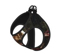 Medium Pet Leash Vest Dog Harness - Small Sized Merry Christmas Print Leash Set with Buckle, Canine Companion Outdoor Travel Gear