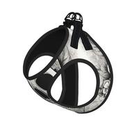 Medium Pet Leash Vest Dog Harness - Small Sized Mexican Skull Print Leash Set with Buckle, Canine Companion Outdoor Travel Gear