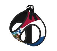 Medium Pet Leash Vest Dog Harness - Small Sized, Missouri State Flag Print Adjustable for Cats and Dogs, Perfect for Outdoor Walking