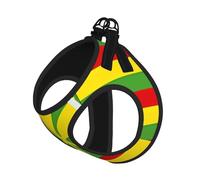 Medium Pet Leash Vest & Dog Native Hawaiian Flag Print Harness Set â€“ Soft, Light, Breathable Mesh for Small Dogs & Cats