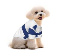 Medium Pets Dogs T-Shirt, Finnish Flag Print Cats Cotton Sweatshirts, for Chihuahua Yorkie Puppy Clothes Short Sleeve