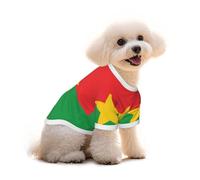 Medium Pets Dogs T-Shirt, Flag of Burkina Faso Print Cats Cotton Sweatshirts, for Chihuahua Yorkie Puppy Clothes Short Sleeve