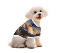 Medium Pets Dogs T-Shirt, Wonderful Soccer Game Print Cats Cotton Sweatshirts, for Chihuahua Yorkie Puppy Clothes Short Sleeve