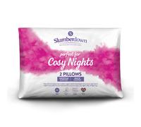 Slumberdown Cosy Nights Bed Pillows 2 Pack Non-Allergenic Medium Support Back & Side Sleeper Pillow - Soft Touch Breathable Cover, Made in the UK & Washable, Packaging May Vary (48 x 74cm)