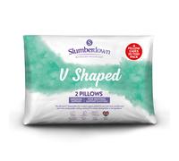Slumberdown V Shape Pregnancy Pillow 2 Pack - Medium Support With 2 Pillowcase Orthopaedic 35X84Cm