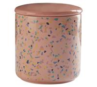 Medium Pink Terrazzo Storage Canister With Airtight Lid,Dolomite Food Container,Tea Coffee Sugar Canisters Premier Housewares Pink One Size