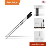 Medium Point Ballpoint Refills - Black Ink, Pack of 2 for Professionals
